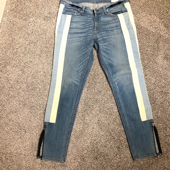 rag & bone the racer jeans, size 31, zipper at ankles, unique & rare!! - Picture 4 of 8